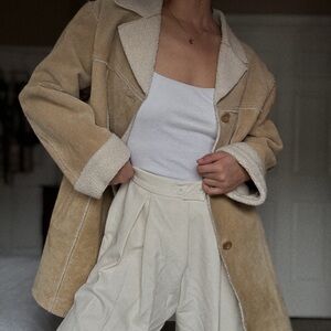 Tan Shearling Women's Coat
